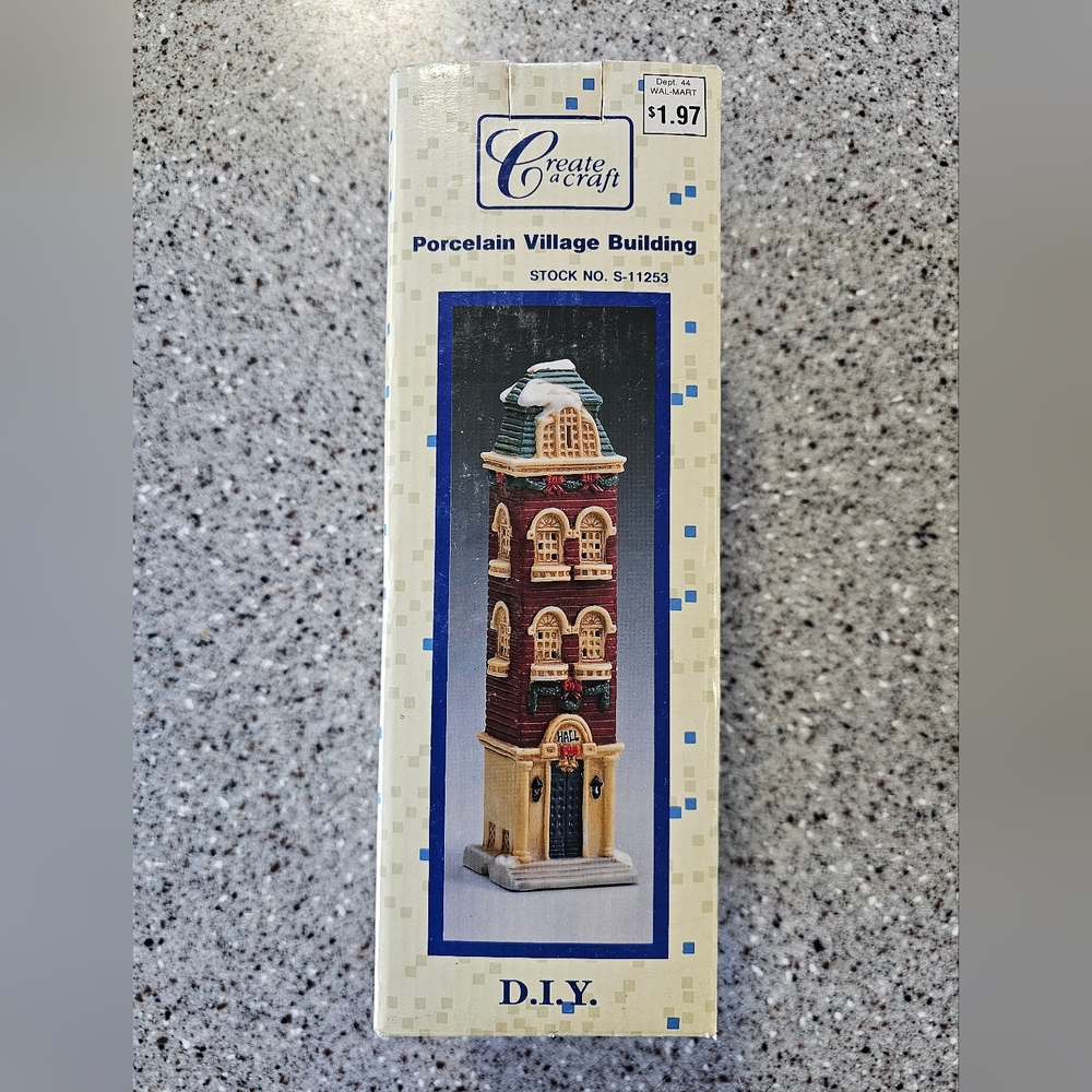DIY Porcelain Village Building "Hall" by Create a Craft Christmas Village